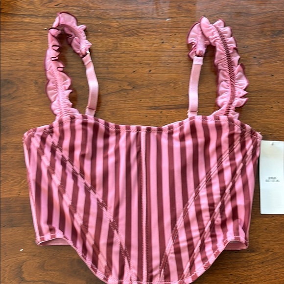 Urban Outfitters Other - Urban Outfitters Pink Striped Intimate Top